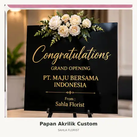 Papan Bunga Akrilik Serengan